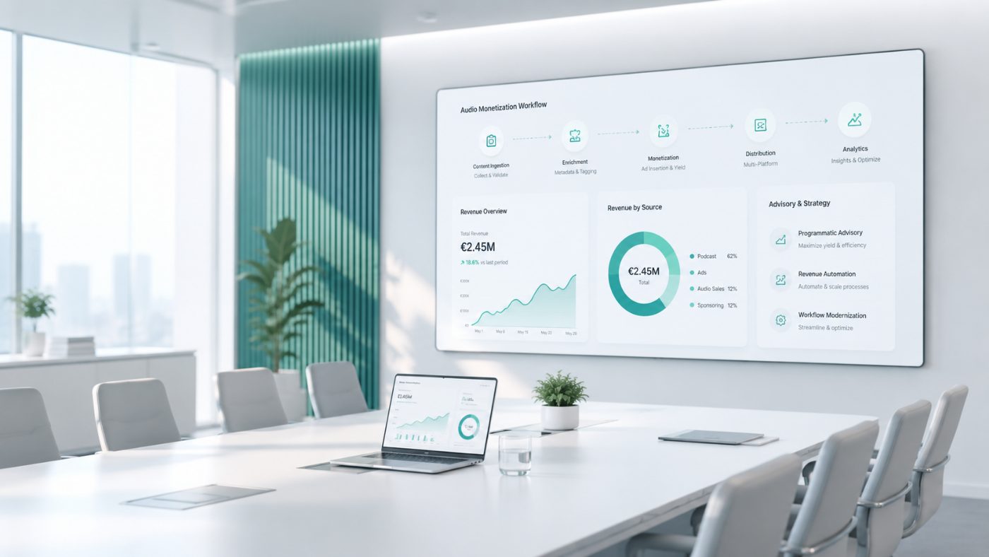 Programmatic Advisory — Audio-Monetization-Dashboard mit Revenue-Analytics und Advisory-Übersicht